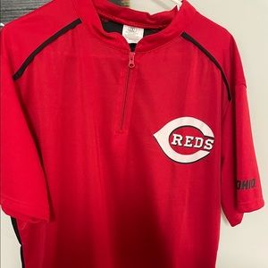 Reds 1/4 zip tee